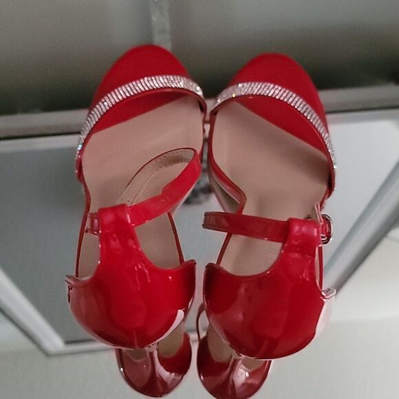BRAND NEW DELICACY RHINESTONE ANKLE STRAP WOMEN'S HEELS - Picture 7 of 15
